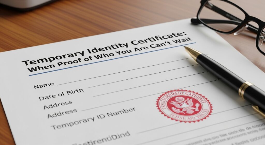 Temporary Identity Certificate